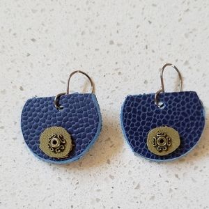 Full Grain Leather Handmade Earrings